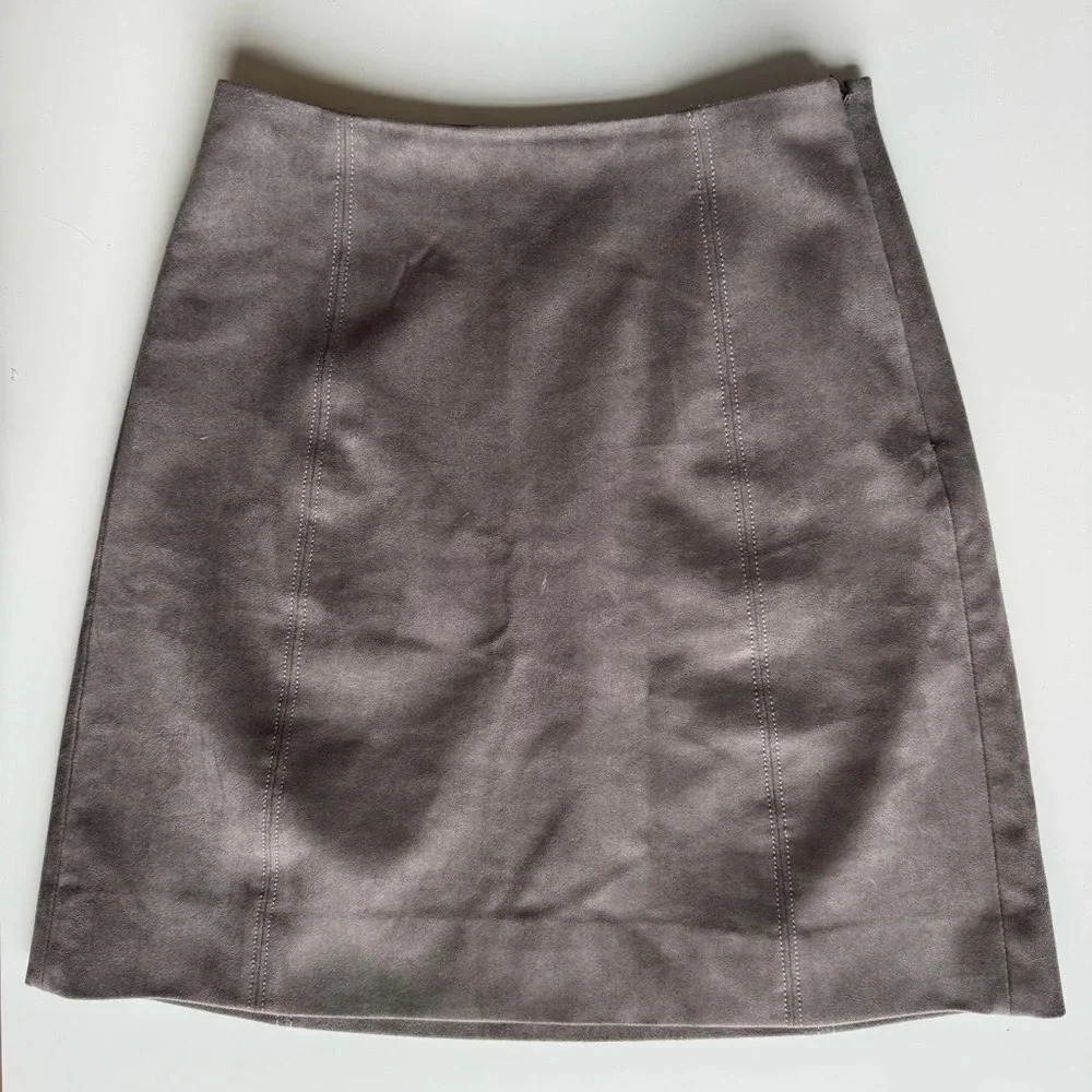 Babaton suede grey skirt